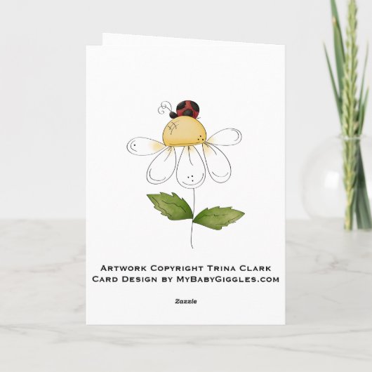 甘く小さいてんとう虫の誕生日のPhilippiansの4:8 カード (裏面)
