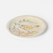 甘く小さいバニーのベビーシャワー7"プレート ペーパープレート (アングル)