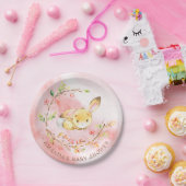 甘く小さいバニー女の子のベビーシャワー7"プレート ペーパープレート (パーティー)