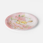 甘く小さいバニー女の子のベビーシャワー7"プレート ペーパープレート (アングル)