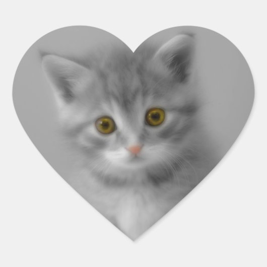 甘く小さい子ネコ ハートシール (正面)