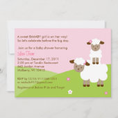 甘く小さい子ヒツジのベビーシャワーの招待状 招待状 (正面)