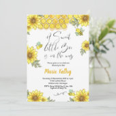 甘く小さい蜂のベビーシャワーの招待 招待状 (スタンド正面)