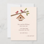 甘く小さい鳥の新しい住所発表 案内状 (正面)