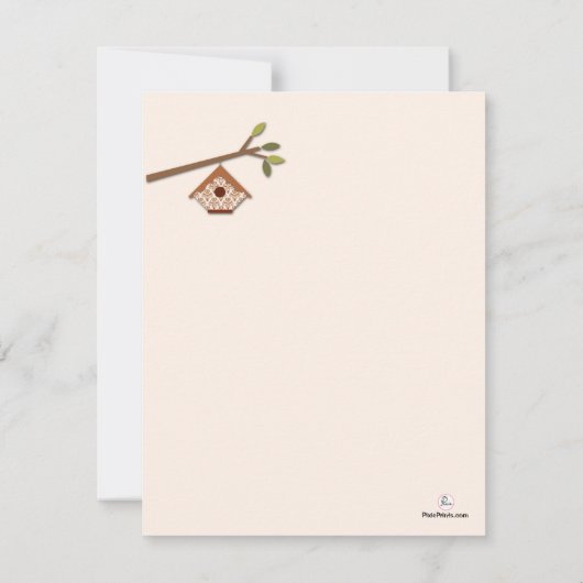 甘く小さい鳥の新しい住所発表 案内状 (裏面)