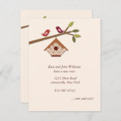 甘く小さい鳥の新しい住所発表 案内状 (正面/裏面)