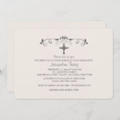 甘く小さい1匹のピンクの宗教招待状 招待状 (正面/裏面)