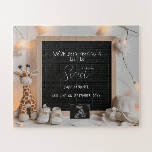 甘く座っているキリン妊娠の発表 ジグソーパズル (横)