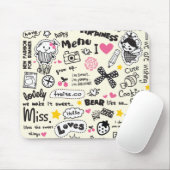 甘く甘くガーリーな漫画のスケッチ マウスパッド (マウス)