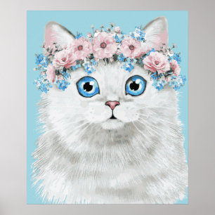甘く白い花猫 ポスター
