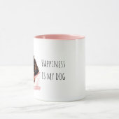 甘く眠る黒いクリーム色の仔犬 マグカップ (中央)