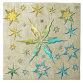 甘く織られた金属のヒトデエンボスカッコいい  タイル (正面)