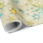 甘く織られた金属のヒトデエンボスカッコいい  ラッピングペーパー (ロールコーナー)