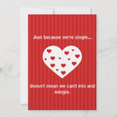 甘く美しくロマンチックなハートのバレンタインデーのパーティー 招待状 (裏面)