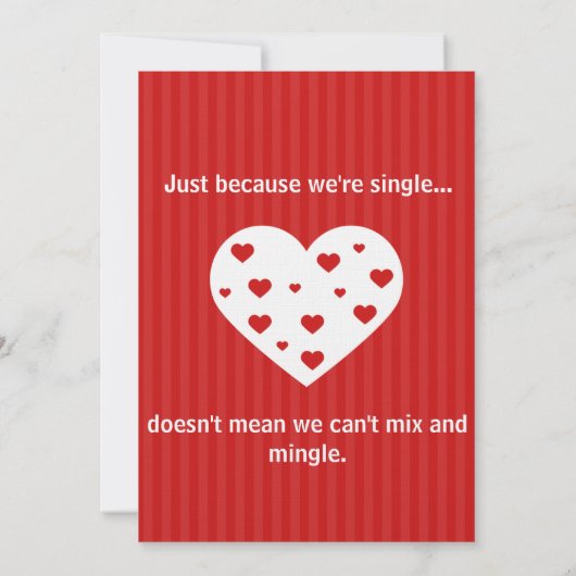 甘く美しくロマンチックなハートのバレンタインデーのパーティー 招待状 (裏面)