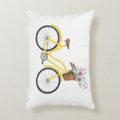 甘く黄色い自転車の装飾用クッション アクセントクッション (正面(垂直))