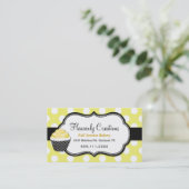 甘く黄色及び黒いカップケーキのベーカリーの名刺 名刺 (スタンド正面)