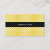 甘く黄色及び黒い水玉模様の名刺 名刺 (裏面)