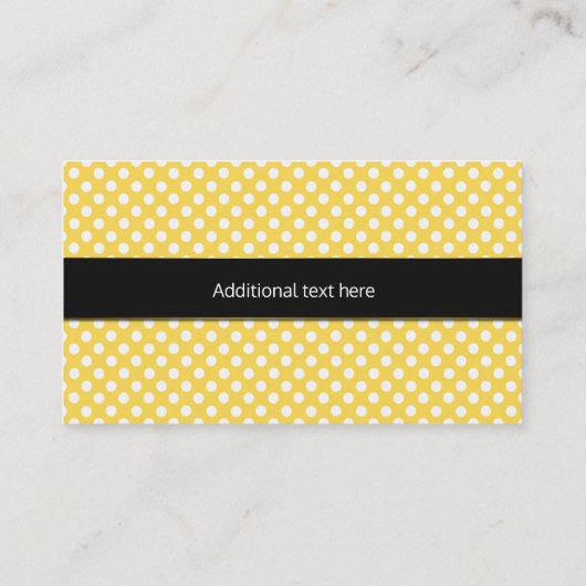甘く黄色及び黒い水玉模様の名刺 名刺 (裏面)