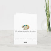 甘く黒いパグのメッセージカード-ブランク カード (裏面)