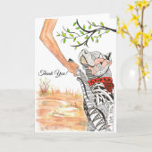 甘く、カラフルなピット・ブルの挨拶状 カード (黄色い花)