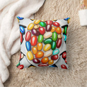 甘さのスペクトル：ジェリービーンズのテクニカラー クッション (ブランケット)