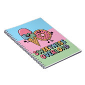 甘さ過剰 | ドーナツ & アイス クリーム キッズ ノートブック (右側)