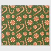 甘しょビンテージクリスマスレトロパターン ラッピングペーパー (フラット)