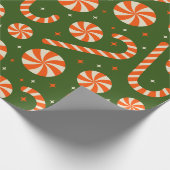 甘しょビンテージクリスマスレトロパターン ラッピングペーパー (角)