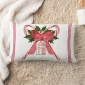 甘しょ花束メリークリスマスファミリーネーム ランバークッション (ブランケット)