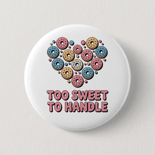 甘すぎて処理できない | ドーナツキッズ 缶バッジ (正面)