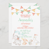 甘すごいいカスタマイズ可能な誕生日招待状 招待状 (正面/裏面)