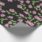 甘すごいい贈り物のラップ黒とピンク ラッピングペーパー (角)