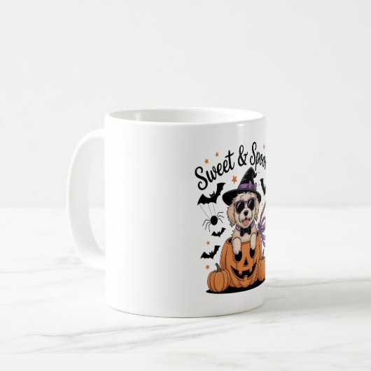 甘と犬不気味のハロウィーン コーヒーマグカップ (正面左)
