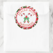 甘みあめサトウキビの休日シール付き ラウンドシール (バッグ)