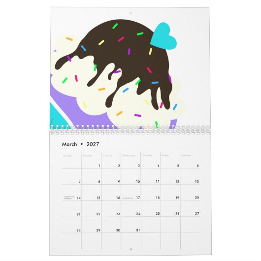 甘みをいっぱいに満たしたカップ カレンダー (3月 2027)