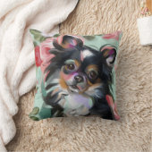 「甘み」チワワ犬の芸術枕 クッション (ブランケット)