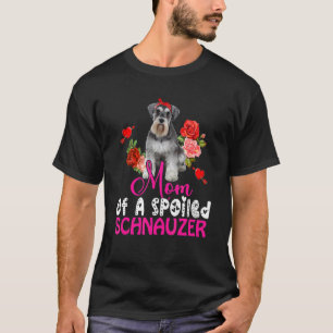 甘やかされたシュナウザーのかわいいシュナウザーの蝶ネクタイのママ Tシャツ