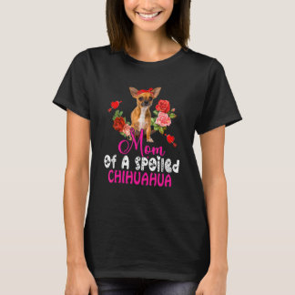甘やかされたチワワかわいいチワワの蝶タイのママ Tシャツ