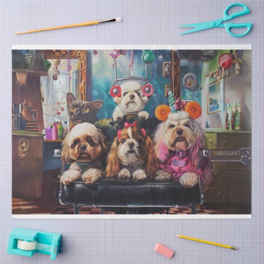 甘やかされたポーズデーでサロンデコパージュ 薄葉紙 (クラフト)