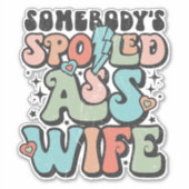 甘やかされた妻のビニールカーデカール シール (正面)