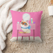 甘やかされた子猫ラウンド装飾用クッション クッション (ブランケット)