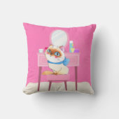 甘やかされた子猫ラウンド装飾用クッション クッション (正面)