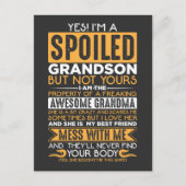 甘やかされた孫のおば素晴らしあちゃん孫 ポストカード (正面)