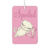 甘やかされた猫の芳香剤 カーエアーフレッシュナー (正面)