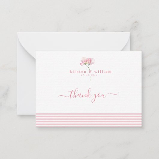 甘エレガントいエンドウの花 – ありがパーソナライズされたとう ノートカード (正面)