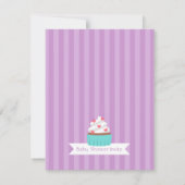 甘エレガントいカップケーキベビーシャワー招待状 招待状 (裏面)