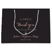 甘エレガントい感謝結婚の言葉パーソナライズされた ラージペーパーバッグ (正面)