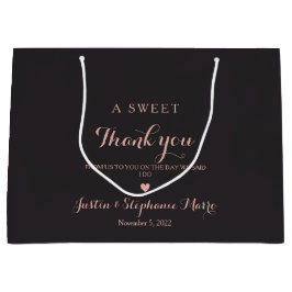 甘エレガントい感謝結婚の言葉パーソナライズされた ラージペーパーバッグ
