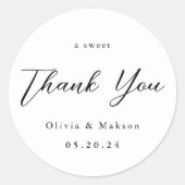 甘エレガントい感謝結婚式の引き出物クラシック ラウンドシール (正面)